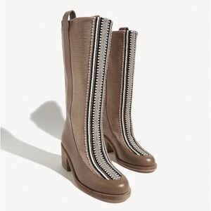 Free People x Amambaih Julia Fabric Boot Size 6.5 NWT